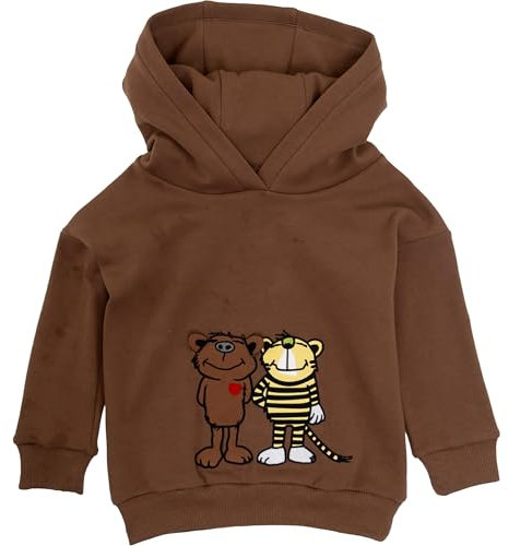 Bavarian Caps Tiger&Bär Kinder Hoodie, Braun, 104|98, Braun, 104 cm