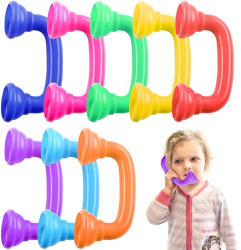 Dongcill 8 piezas de teléfono secreto, audífonos para niños, teléfonos de lectura en secreto para mejorar las habilidades de imitación y lenguaje del bebé (A)