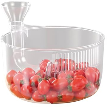 Tazón Automático De Lavado De Frutas: Enjuiciador De Vegetales Multifunción Con Filtro | Recipiente De Lavado Fácil Para Bayas De Ensalada De Ensaladas Fregadero De Cocina Camping Picnics, Barbecue Pa