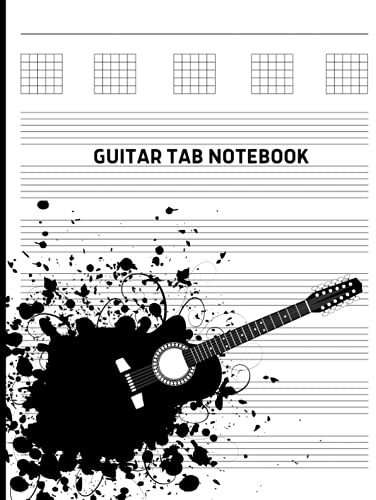 Guitar Tab Notebook - Guitar Tablature Book - Blank Music Journal for Guitar Music Notes