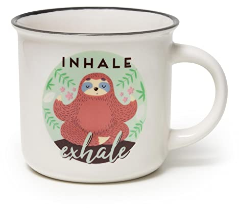 Legami -Taza Cup-puccino, Tema Sloth, Porcelana New Bone China, Take a Break Collection, multicolor, 350 ml de Capacidad