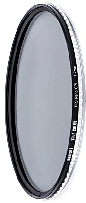 NiSi- 112mm True Color Pro Nano CPL for Nikon Z 14-24mm f/2.8 S - Glare-Reduction, Nano-Coated Optical Glass, Zero Color and Rotating Circular Polarizing Lens Filter - Compatible with Nikon HB-97 Hood