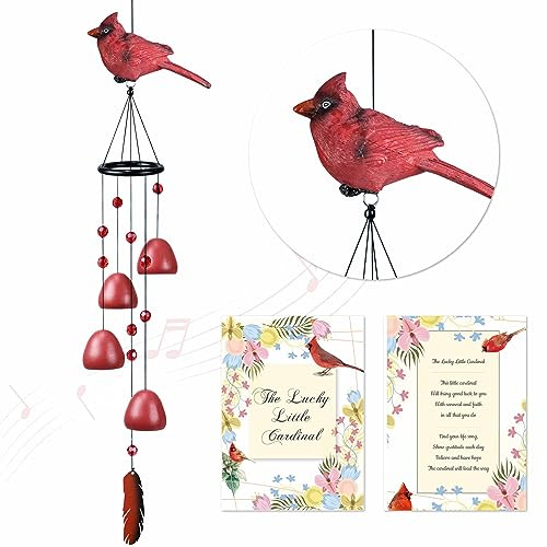 Efoleya Cardinal Bird Wind Chime
