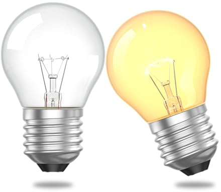 Klarlight G45 Lampada da Forno E27 40W 300 Gradi Resistente al Calore, 2700K Bianco Caldo per Forni, Frigoriferi, Lampade a Sale, Cofani di Estrazione