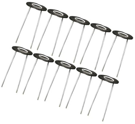 KITANDOVE 50sets Chiodi da Giardino U-Shape per Fissaggio Tende e Piante Accessori Pratici per Giardinaggio e Paesaggistica all Aperto con Rondelle