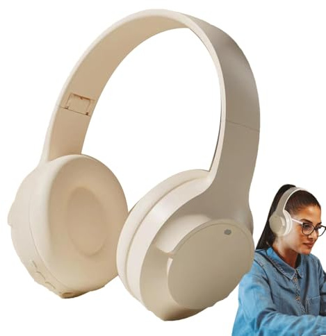 Cuffie sovrauricolari – suono ottimale ovunque, cuffie sovrauricolari pieghevoli senza fili, comode cuffie con cancellazione del rumore, cuffie wireless per donne e uomini, leggere