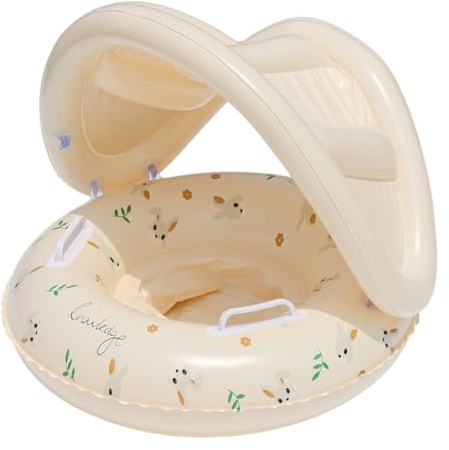 Generic Bouée de natation pour bébé avec poignées et siège pour garçons et filles (lapin)