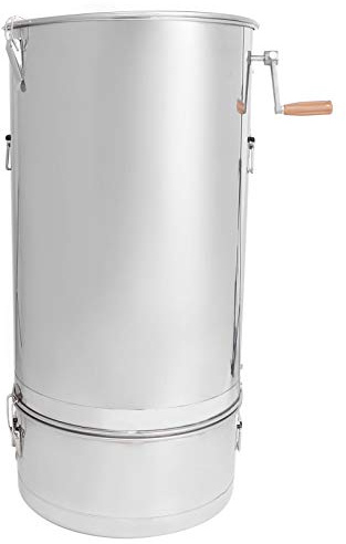 RASTKY Durable Stainless Steel Honey Centrifuge Separator Manual Honey Extractor Beekeeper Tool for High-Purity 35.0x18.1x18.1in