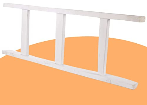 Leiter Holz, Kleiderleiter, Handtuchhalter, Kleiderständer, Dekoleiter Altes Holz Deko Holzleiter (100cm Weiß)