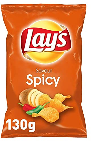 LAY'S Spicy Le 130G Chips, 4 unidades