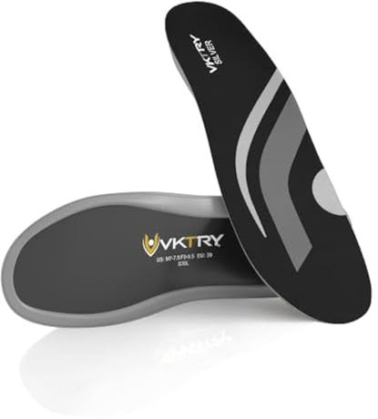VKTRY Semelles intérieures Silver Performance – Inserts en composite de fibre de carbone pour athlètes | Légères et structurées, soutien de la voûte plantaire, absorption des chocs, retour d'énergie