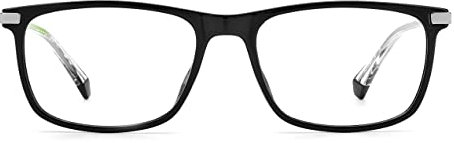 Polaroid Unisex Rectangle Full Rim Frame-1057668075417 Sunglasses, 807/17 Black, 54