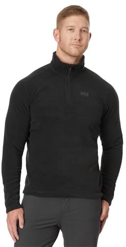 Helly Hansen Hombres Daybreaker 1/2 Cremallera Fleece, Negro 2.0, L