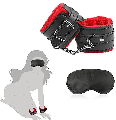 BDSMYOU Handschellen Sex Bett & Augenmaske,Bondageset Fessel Set,Fesseln Sex Set,Augenbinde Sex Bett & Handschellen Sex,Handfesseln Handcuffs,BDSMs Spielzeug Hart,BDSMs Toys,Sex Spielzeug Beide (A)