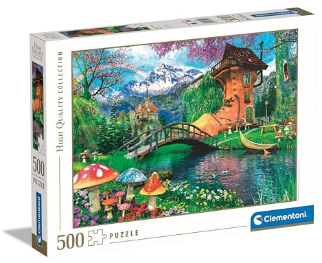Clementoni - 35522 - Puzzle Collection - The Old Shoe House - 500 Pezzi - Puzzle Adulti, Orizzontale, Divertimento Per Adulti, Made In Italy