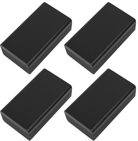 4 Pcs ABS Plastic Waterproof Project Box - Surface-Mounted Adaptable Box, Black/124x70x41mm