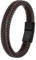 Armband Mann, Lederarmband Herren, Herren Geflochtenes Lederarmband, Armbänder Für Männer Mit Edelstahl Magnetverschluss, 19/21/23 cm Papa Armband, Hochzeitstag Geschenke für Männer (Braun-A-19cm)