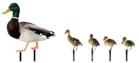 F Fityle 5 Piezas estatuas de estacas de jardín Arte de Patio esculturas de Animales realistas de Metal Figuras Decorativas para Decoraciones de Patio