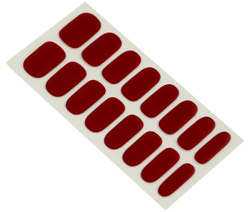 Kit de Manicura con Uñas Gel Adhesivas UV - Tiras de Gel con Lámpara UV, Color Vino Tinto, Manicura Completa