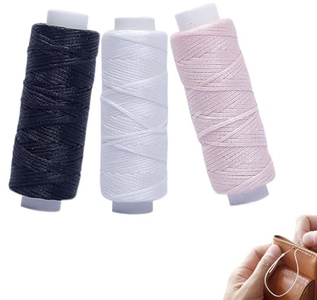 3 rocchetti di filo da cucito professionale, 30 m, alta elasticità da 0,8 mm, per arricciatura, cucito, artigianato, progetti fai da te, indumenti (bianco, nero, rosa)