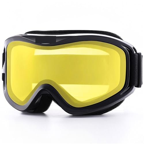 YXADGML Skidglasögon för herr, dam, vintersnösport med anti-dimma dubbla linser glasögon snowboard snowboard (C2 citrongul)