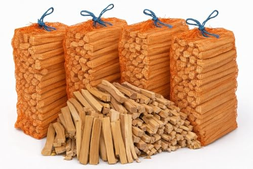 Anzündholz aus Hartholz, 28 kg, Buche, Esche und Eiche, zum Anzünden, Grillen und Smoken