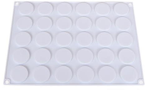 Beaupretty Molde de Silicona para Sellos de Cera de 30 Cavidades, Tapete de Sellado de Cera Redondo, Molde Resistente para Manualidades y Repostería en Cocina y Hogar