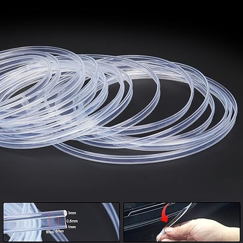 TABEN 5 m / 16.40ft Luz de Fibra óptica Resplandor Lateral del automóvil 12V 1W Iluminación LED a Prueba de Agua Tubo de Fibra óptica Ambiente Interior del automóvil Luces de Tira de neón