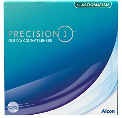 PRECISION1 Toric Tageslinsen weich | 90 Stück | BC 8.5 mm | DIA 14.5 mm | CYL 0.75 | ACHSE 20 | -03.75 Dioptrien