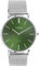 Oozoo Vintage Armbanduhr mit Edelstahl Milanaiseband 40 MM Grün/Silberfarben C10871