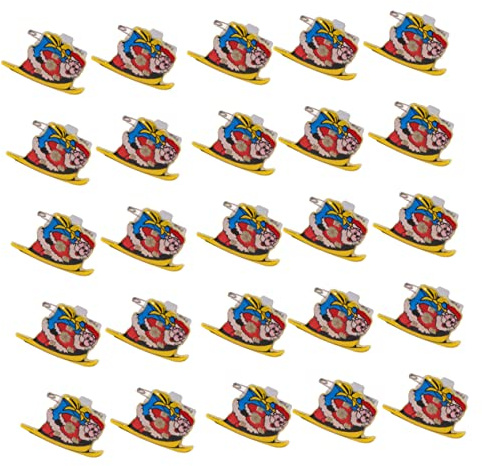 BUGUUYO 25 Pièces Broche De Broches Du Père Noël De Noël Clignotante Lumineuse Insigne De Remplisseurs De Sacs De Fête De Briller Éclairage