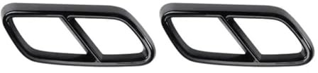 Punta Silenciador Accesorios Coche ABS Cromado Para Mercedes Para Benz Clase C W206 2021-2024 Silenciador Escape Trasero Embellecedor Cubierta Tubo Trasero Accesorios Coche (Color : Glossy Black)