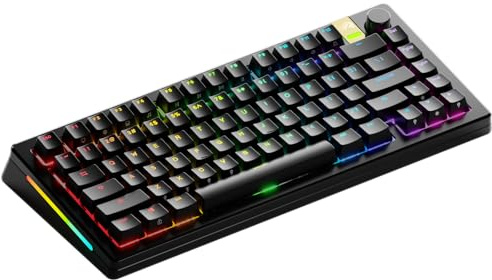 GLORIOUS Gaming GMMK 3 PRO HE: tastiera gaming wireless + Rapid Trigger, Hall Effect, scocca alluminio, polling 8K, switch hot swap MX e HE, attuazione regolabile, TKL 75%, QWERTY americano - Nero