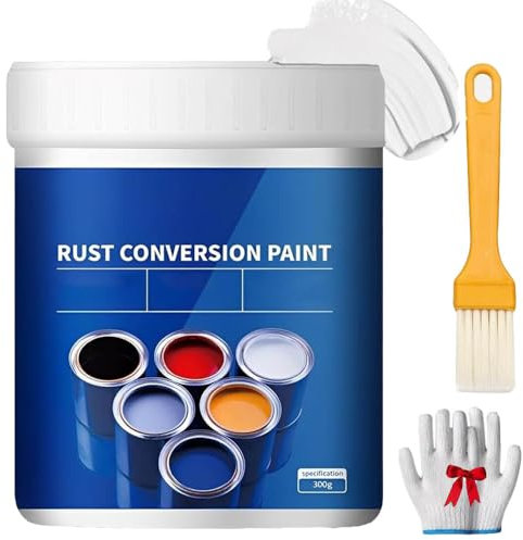 Genérico Pintura convertidora de óxido resistente a la intemperie para metal, pintura de conversión de óxido 4 en 1 para metal,pintura industrial antioxidante a base de agua (Blanco)