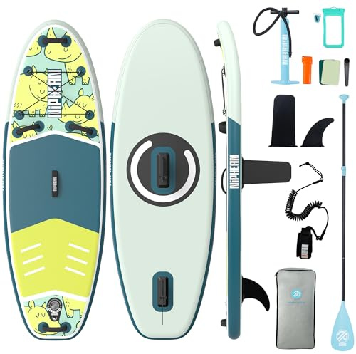 Niphean (Extra Grande) Tabla Paddle Surf Hinchable para 2+1 Personas/Familia, Paddle Surf con (Apto para Principiantes) Aleta Equilibrada, Funda Waterproof, Sup Board para Adultos, Regalo