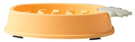 YARNOW Gamelle d'apprentissage pour Mangeurs Lents en PP Étanche Forme Ananas pour Chiots et Chiens, Bol Anti-avalement pour Voyage et Alimentation Lente