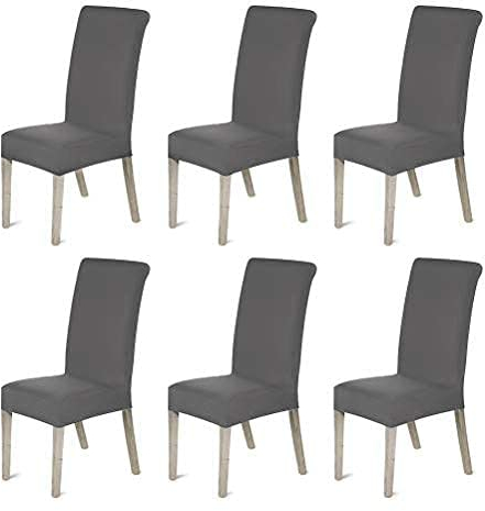 CENBEN Stuhlhussen 6er Set Stretch Stuhlhussen,Universal Abnehmbare waschbarer stuhlbezug,stuhlhussen hochlehner für Esszimmerstühle Restaurant,Hotel,Esszimmer,Bankett,Hochzeit,Party,Deko