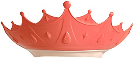 ISAKEN Doccia Cap per Bambino, Simpatico Cappello da Bagno Corona, Cappello Doccia Bambini Cuffia da Bagno per la Testa del Bambino Regolabile, Protezione Degli Occhi e Delle Orecchie (Rosa)