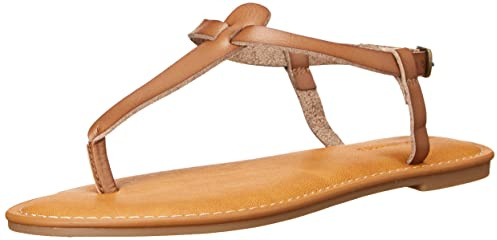 Amazon Essentials Sandalo Infradito Casual con Cinturino Alla Caviglia Donna, Marrone Cenere, 37 EU