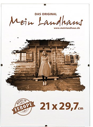 Mein Landhaus Bilderrahmen Clip Acrylglas 21x29,7cm DIN A4 Kunstoff Rahmen Rahmenlos Randlos Urkunde (10)