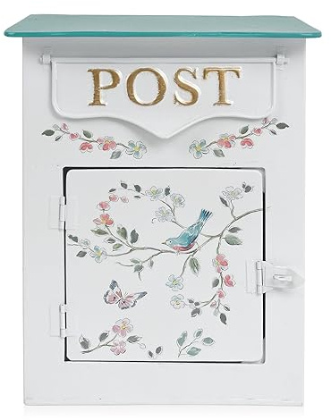 All Chic Mailbox Wall Mount Mailboxes for Outside Vintage Mailbox Mail Boxes/Wall Mount Outside Antique Style Nostalgic Charm Home Decor