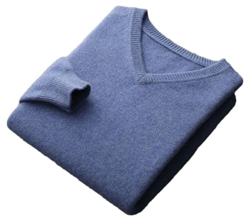 Vogrtcc Suéter De Cachemira con Cuello En V para Hombre Jerséis Jersey De Punto Informal De Negocios