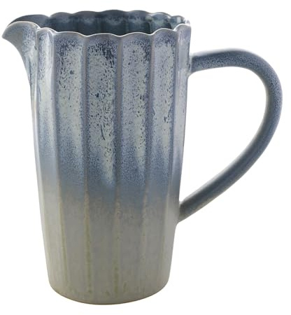 Widdop and Co Hestia Blue Glazed Stoneware Dinnerware Tableware Set - Pitcher Jug - Contemporary Stylish Tableware - Lovely Gift Idea Housewarming Dining Dishes Serving