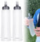 HOSPAOP Faltbare Trinkflasche Sport, 500ml TPU Wasserflasche Soft Flask, Ultraleichte Auslaufsichere Sportflasche, BPA-Frei Trinkflasche für Trinkrucksack, Fahrrad, Wandern, Camping, Outdoor, 2 Stück