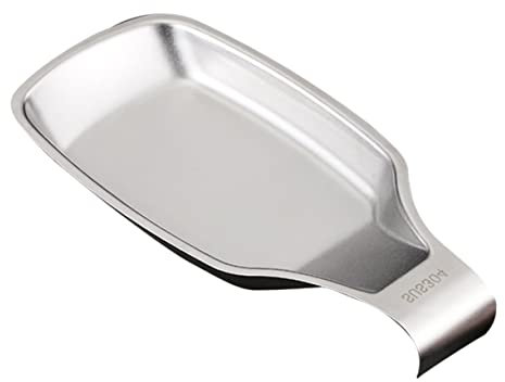 ULTECHNOVO Soporte De Cucharas Inoxidable Organizador Para Utensilios De Cocina Descanso Para Cucharas y Espátulas Para Cocinas Modernas y