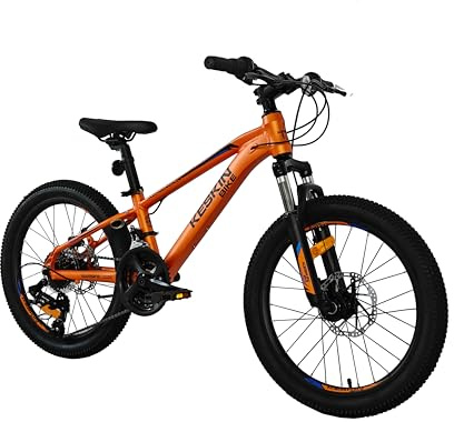Keskin HT MTB1 20 Kinder Mountainbike – 21-Gang, 2.35 Luftreifen, Scheibenbremsen, Aluminiumrahmen, Orange