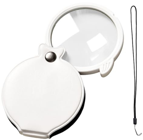 Loupe à Pièces,Loupe Incassable avec Cordon - Aide Visuelle pour Seniors, Loupe Pliante pour Bijoux, Examens de Timbres et Collections de Monnaies