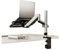 TALWHAH Monitor Stand 2 in 1 Laptop Desk Mount with Tray for 17-32 Monitor and 12-17 Laptop, Holds 19.8 lbs, Fully Adjustable Laptop Desk Arm with Clamp/Grommet Base for Home, Office, School