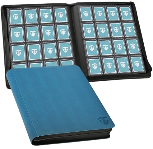 TCGUARD Album per carte collezionabili con Toploader per 640, 16 scomparti con custodie per Toploader rigido da 3x4, Raccoglitore per carte da gioco per TCG, carte MTG, album per carte da collezione