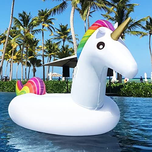 Dracarys Unicorno Gonfiabile, 250x140x110cm Galleggiante Piscina, Unicorno Gigante Gonfiabile Giocattolo, Adatto per Bambini e Adulti Giocattolo in Mare